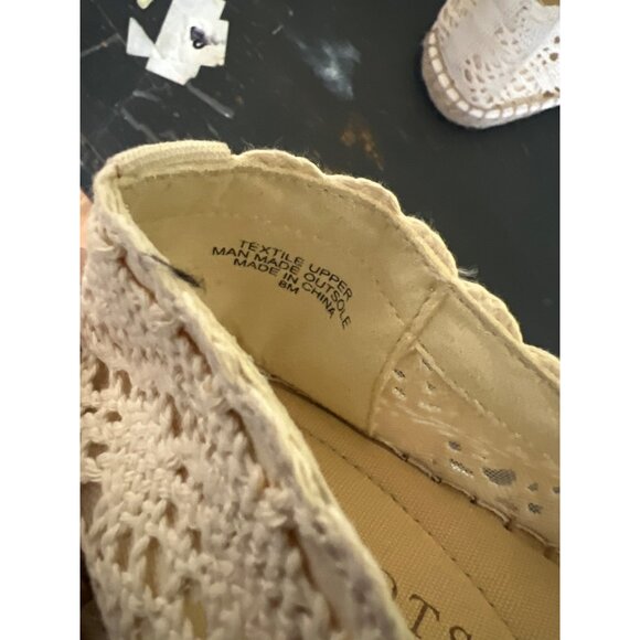 Talbots Womens Crochet Lace Espadrilles Size 8 Boho - Picture 7 of 8